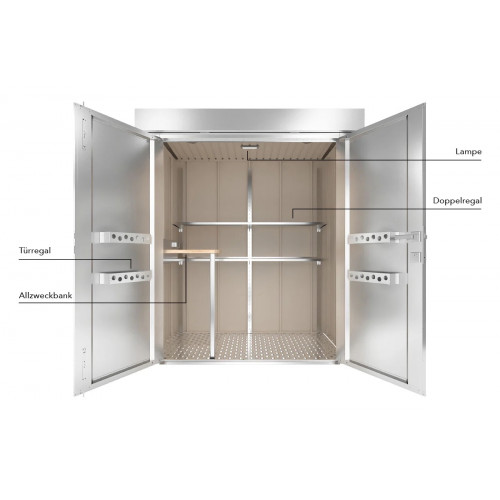 Ensemble d'aménagement intérieur pour abris de jardin Guardi - taille S - Acier - Guardi