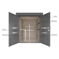 Ensemble d'aménagement intérieur pour abris de jardin Guardi - taille M - Acier - Guardi