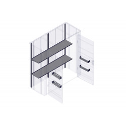 Ensemble d'aménagement intérieur pour armoire à outils Guardi - taille L - Acier - Guardi