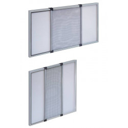 Moustiquaire extensible pour fenêtre - TELESIO 70X50 - GRIS de marque IRS, référence: J8451200