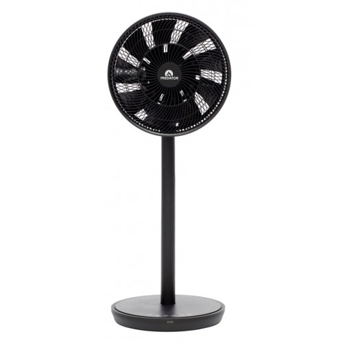 Ventilateur sur pied et table F20B - 27W - secteur et batterie - 26 vitesses - Noir - Predator