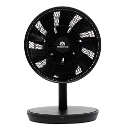 Ventilateur sur pied et table F20B - 27W - secteur et batterie - 26 vitesses - Noir - Predator