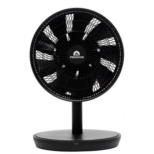 Ventilateur sur pied et table F20B - 27W - secteur et batterie - 26 vitesses - Noir - Predator