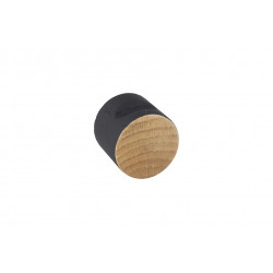 Bouton Trou 40 mm chêne laqué/noir de marque Centrale Brico, référence: B8467700