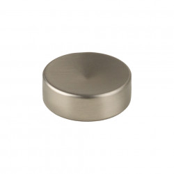 Bouton Blink Nickel brossé + vis -  diamètre 26mm de marque Centrale Brico, référence: B8469900