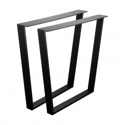 Pied de table convexe, 710x780, noir de marque Centrale Brico, référence: B8485300