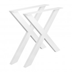 Pied de table  X, 710x780, blanc - Centrale Brico