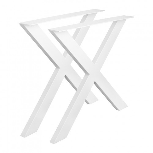 Pied de table  X, 710x780, blanc - Centrale Brico