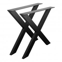 Pied de table  X, 710x780, noir de marque Centrale Brico, référence: B8485900