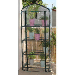 Serre de balcon 4 niveaux avec housse PVC - L. 69 x P. 49 x H. 160 cm - Made in France de marque Jany, référence: J8499600