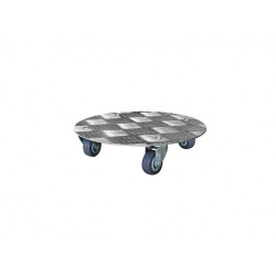 Support de pots - aluminium - à roulette - diamètre 30 cm de marque Jany, référence: J8507000