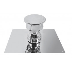 Kit de finition haut de conduit - modèle Apollo - Pour Poêle à Pellets - Inox - Ø80 350/500 de marque Joncoux, référence: B8517700