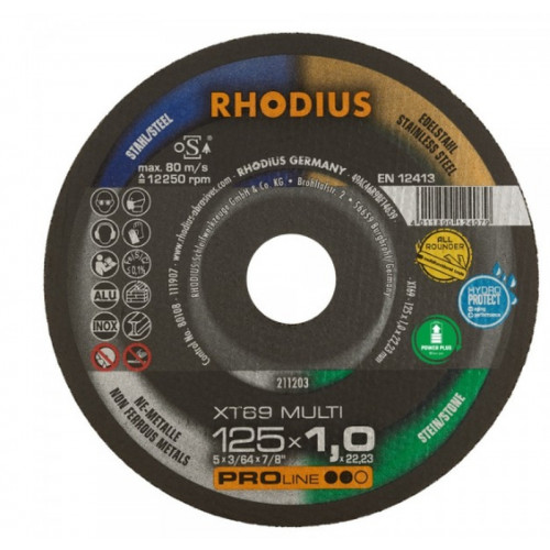 Disque de tronçonnage - PROLINE - XT69 MULTI - 230 x 1,9 x 22,23mm - Rhodius