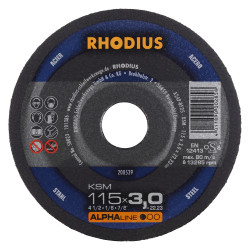 Disque de tronçonnage métallique - ALPHALINE - KSM - 115 x 3,0 x 22,23mm de marque Rhodius, référence: B8520500