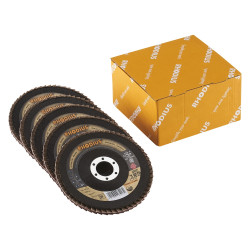 Pack de 5 - Disque à lamelles - TOPLINE - JUMBO SPEED PACK - 125 X 22,23mm - Grain 60 de marque Rhodius, référence: B8521600