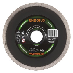 Disque de tronconnage diamant - ALPHALINE - DG50 - 125 X 7,0 X 1,6 X 22,23mm de marque Rhodius, référence: B8522600