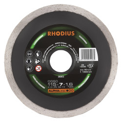 Disque de tronconnage diamant - ALPHALINE - DG50 - 115 X 7,0 X 1,6 X 22,23mm de marque Rhodius, référence: B8523700