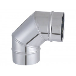 Coude lisse de raccordement pour tubage - 90° d'angle - inox 304 - modèle TYRAL - Ø125 de marque Joncoux, référence: B8527400