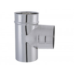 Coude en T de 90° d'angle - modèle TYRAL - Inox 304 - double emboitement - Ø125 de marque Joncoux, référence: B8527600