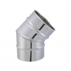 Coude lisse de raccordement de 45° d'angle - modèle TYRAL - inox 304 - Ø139 de marque Joncoux, référence: B8528600