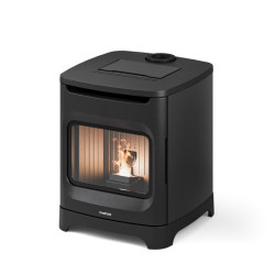 Poêle à granulés étanche Flos 6 noir - 6 kW de marque FreePoint, référence: B8541300