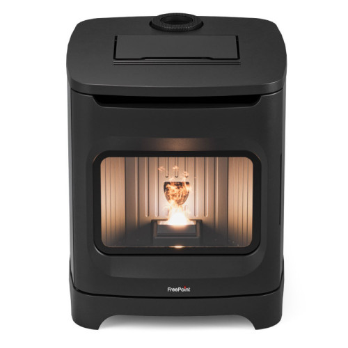 Poêle à granulés étanche Flos 6 noir - 6 kW - FreePoint