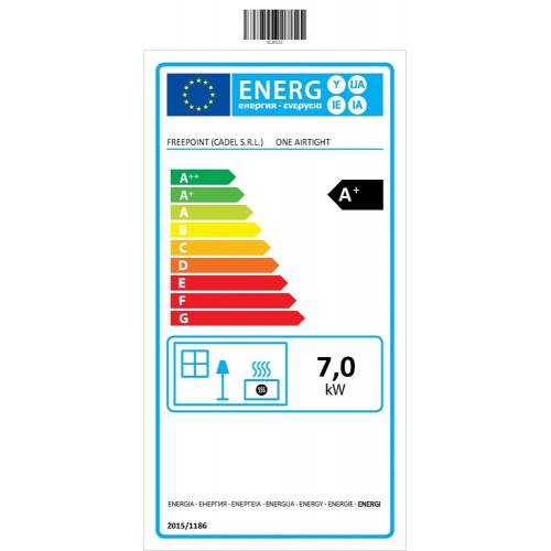 Poêle à granulés étanche One 7 Bordeaux - 7 kW - FreePoint