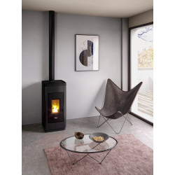 Poêle à granulés étanche Life 9 Bi-Flux Noir - 8,5 kW - FreePoint