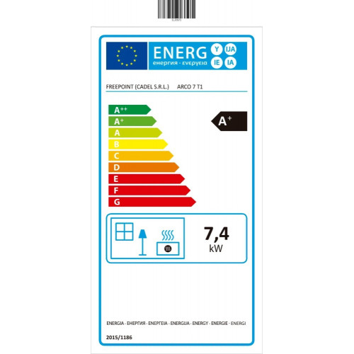 Poêle à granulés étanche Arco 7 Light Bronze - 7 kW - FreePoint