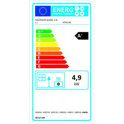 Poêle à granulés étanche Atrium 5 Bordeaux - 5 kW - FreePoint