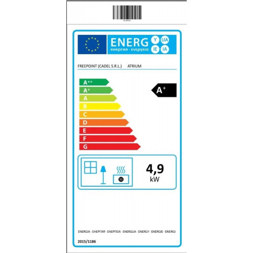 Poêle à granulés étanche Atrium 5 UP Anthracite - 5 kW - FreePoint