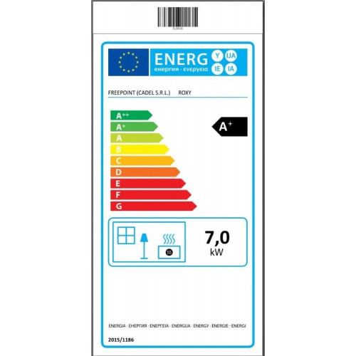 Poêle à granulés étanche Roxy Stand UP Anthracite - 7  kW - FreePoint