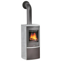 Poêle à bois Reno R Acier Gris - Pierre Ollaire - 6 kW de marque Justus, référence: B8510200