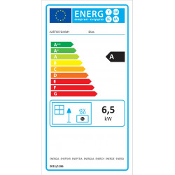 Poêle à bois Dias Acier Noir - 6,5 kW - Justus