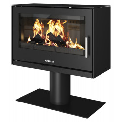 Poêle à bois Dias XL Acier Noir - 8 kW de marque Justus, référence: B8510600