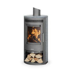 Poêle à bois Baltrum D 2.0 Acier Gris - Pierre Ollaire - 5,5 kW de marque Justus, référence: B8510800