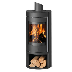 Poêle à bois Mino 2.0 Acier Noir - Dessus Acier Noir, Porte Fonte - 5,5 kW de marque Justus, référence: B8511200