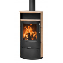 Poêle à bois Island 7 2.0 Acier Noir - Céramique Corretto - 6,5 kW de marque Justus, référence: B8550700