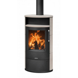 Poêle à bois Island 7 2.0 Acier Noir - Céramique Freddo - 6,5 kW de marque Justus, référence: B8550800