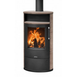 Poêle à bois Island 7 2.0 Acier Noir - Céramique Grappa - 6,5 kW de marque Justus, référence: B8550900