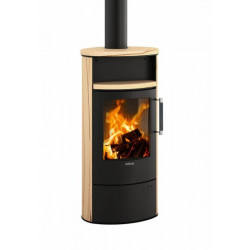 Poêle à bois Island 5 2.0 Acier Noir - Pierre Sable - 5 kW de marque Justus, référence: B8551300