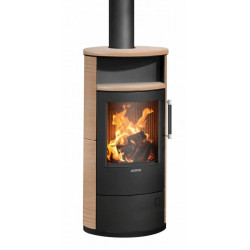 Poêle à bois Island 5 2.0 Acier Noir - Céramique Corretto - 5 kW de marque Justus, référence: B8551400