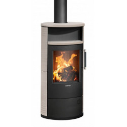 Poêle à bois Island 5 2.0 Acier Noir - Céramique Freddo - 5 kW de marque Justus, référence: B8551500