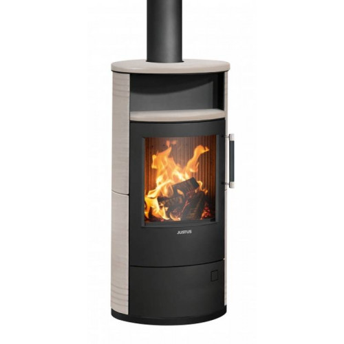 Poêle à bois Island 5 2.0 Acier Noir - Céramique Freddo - 5 kW - Justus