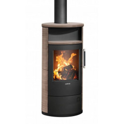 Poêle à bois Island 5 2.0 Acier Noir - Céramique Grappa - 5 kW de marque Justus, référence: B8551600