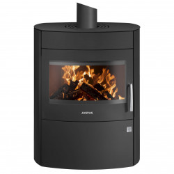 Poêle à bois Agero 2.0 Acier Noir - Dessus Acier Noir - 7 kW de marque Justus, référence: B8551700