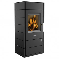 Poêle à bois Tova (W+) Acier Noir - 6 kW de marque Justus, référence: B8553600