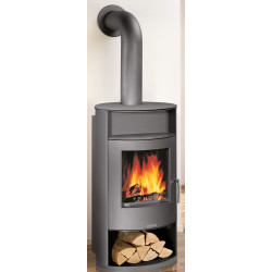 Poêle à bois hydro Island Aqua Acier Gris - 10/6 kW de marque Justus, référence: B8554800