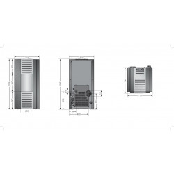 Poêle à granulés Sirkos 2.0 Rouge - 2,5-6 kW - Justus