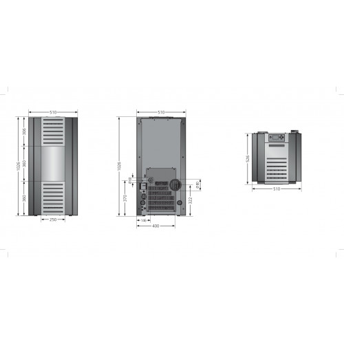 Poêle à granulés Sirkos 2.0 Blanc - 2,5-6 kW - Justus